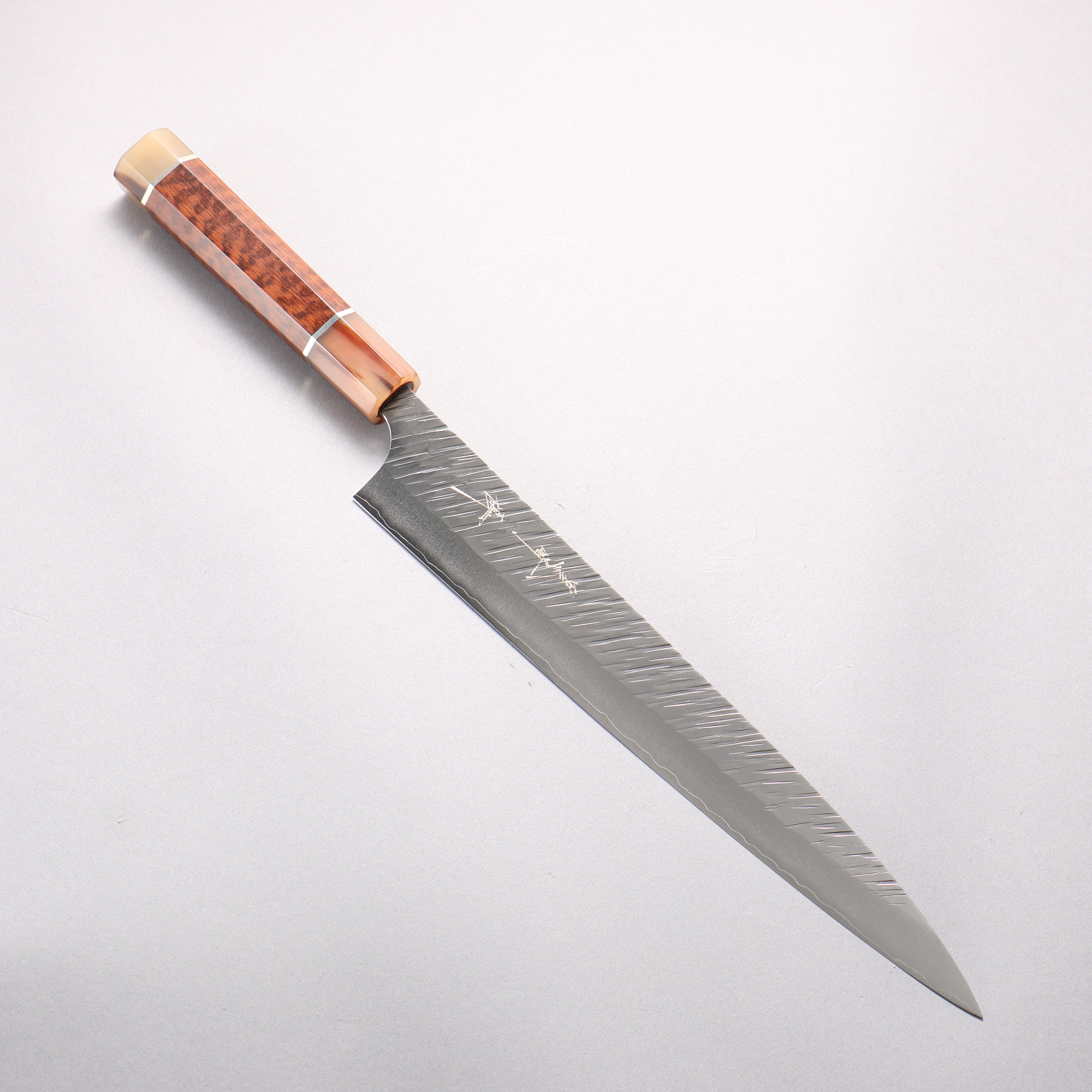 Yu Kurosaki Fujin SG2 Hammered Sujihiki 270mm Snakewood & Double Marbl