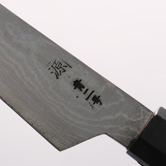 Shigeki Tanaka Blue Steel No.2 Damascus Petty-Utility 120mm Ebony Wood Handle - Seisuke Knife