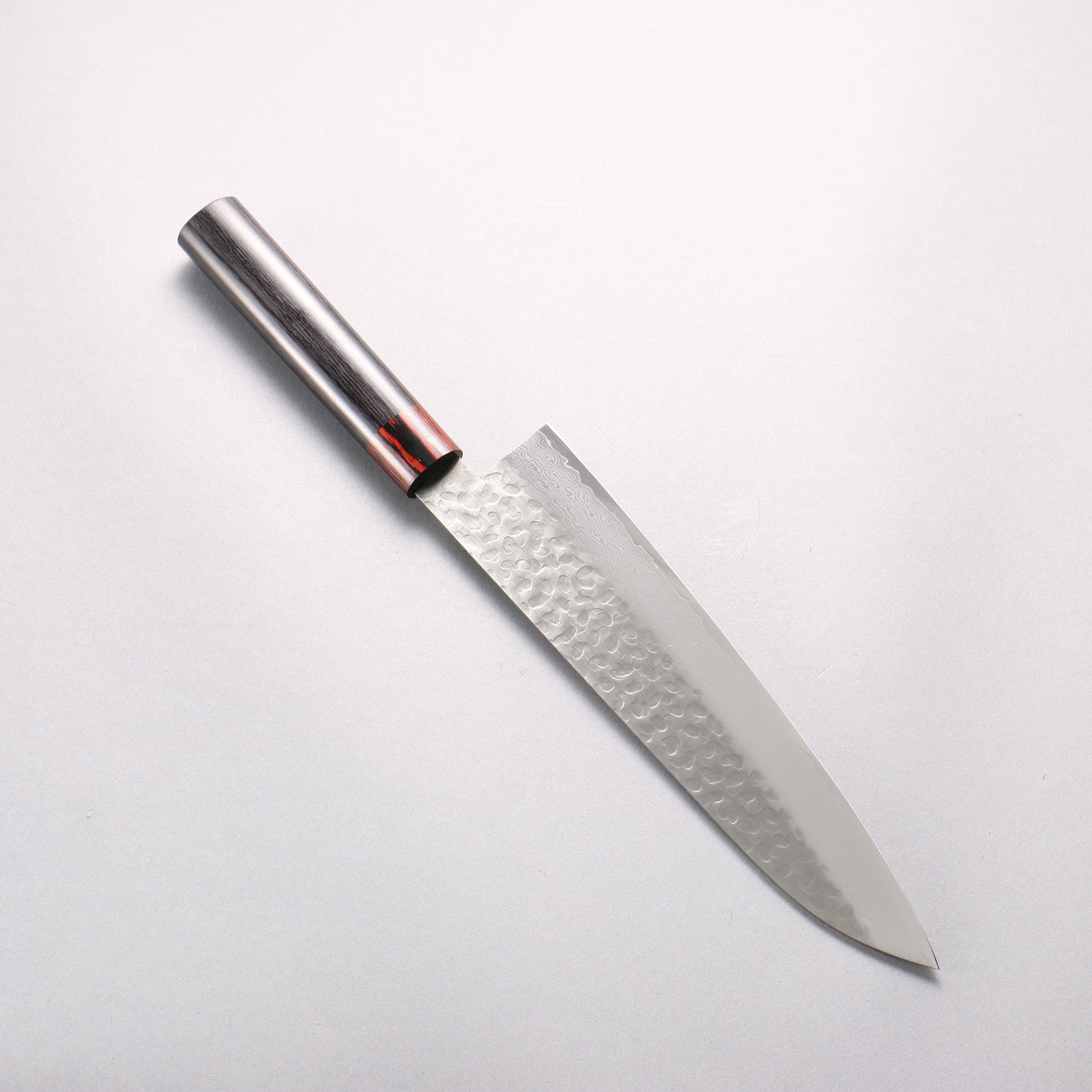 Seisuke VG10 33 Layer Hammered Damascus Gyuto 210mm Black Pakkawood Handle - Seisuke Knife