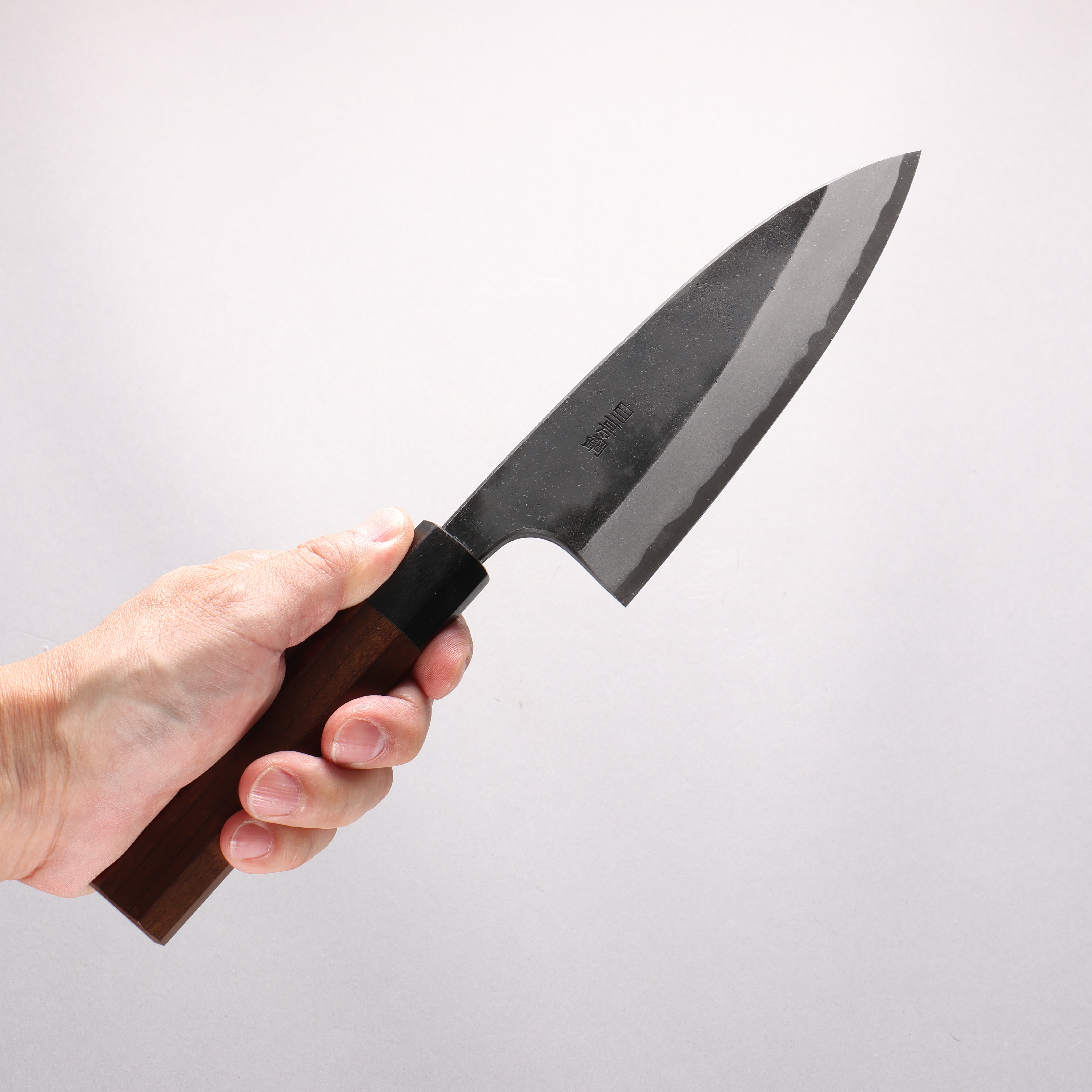 Nao Yamamoto White Steel No.2 Kurouchi Double-Bevel Deba 150mm Kebony Wood Handle - Seisuke Knife