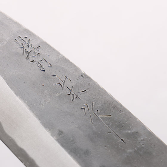 Nao Yamamoto White Steel No.2 Kurouchi Double-sided Deba 165mm Rosewood (Ferrule: Black Pakka Wood) Handle - Seisuke Knife