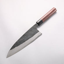  Nao Yamamoto White Steel No.2 Kurouchi Double-sided Deba 210mm Rosewood (Ferrule: Black Pakka Wood) Handle - Seisuke Knife