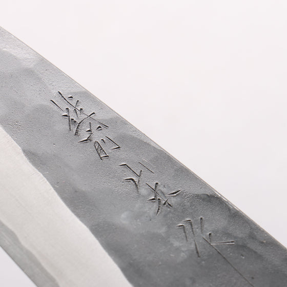 Nao Yamamoto White Steel No.2 Kurouchi Double-sided Deba 210mm Rosewood (Ferrule: Black Pakka Wood) Handle - Seisuke Knife