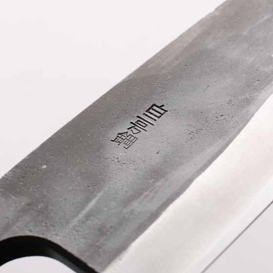 Nao Yamamoto White Steel No.2 Kurouchi Double-sided Deba 210mm Rosewood (Ferrule: Black Pakka Wood) Handle - Seisuke Knife