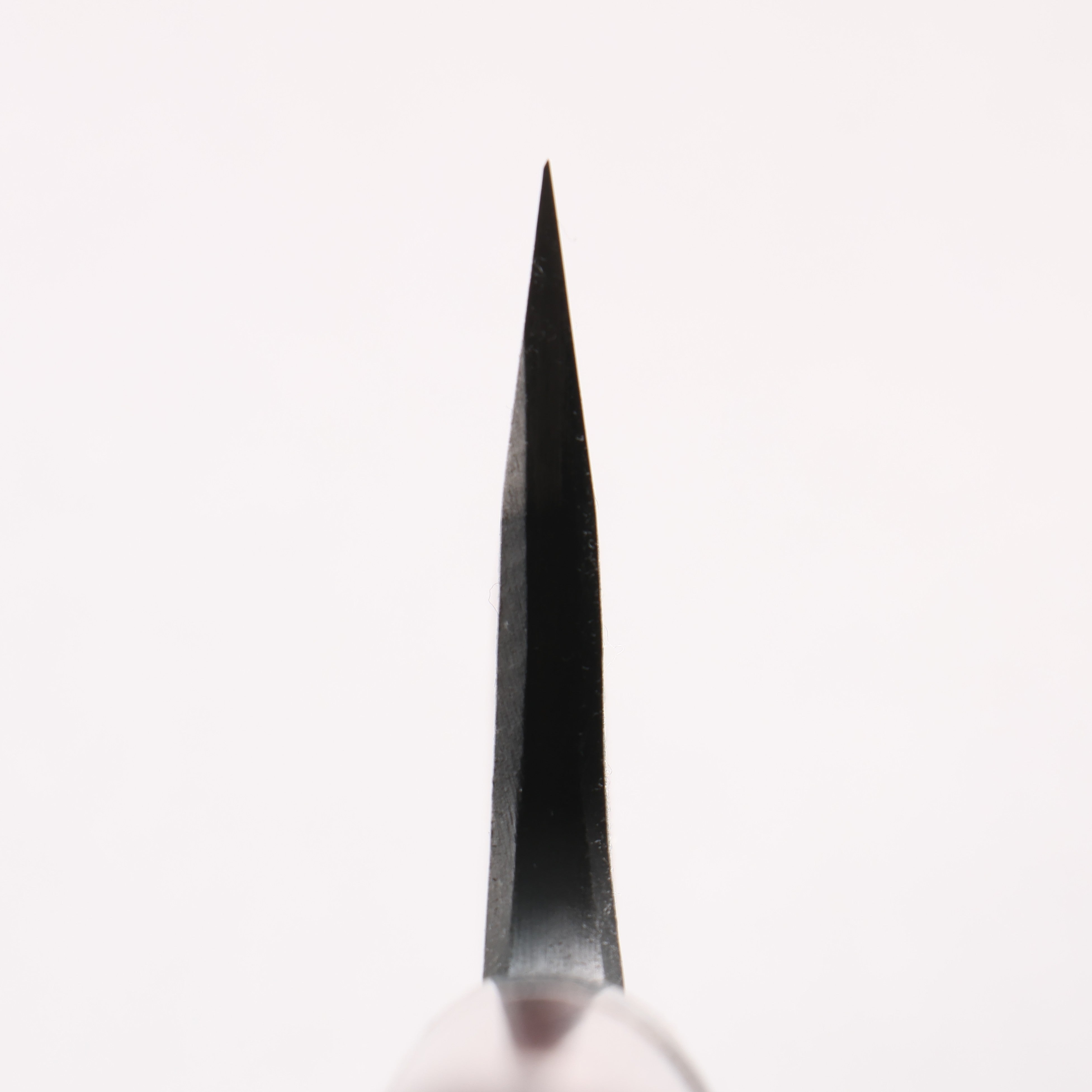 Nao Yamamoto White Steel No.2 Kurouchi Double-Bevel Deba 210mm Shitan & Black Pakkawood Handle - Seisuke Knife