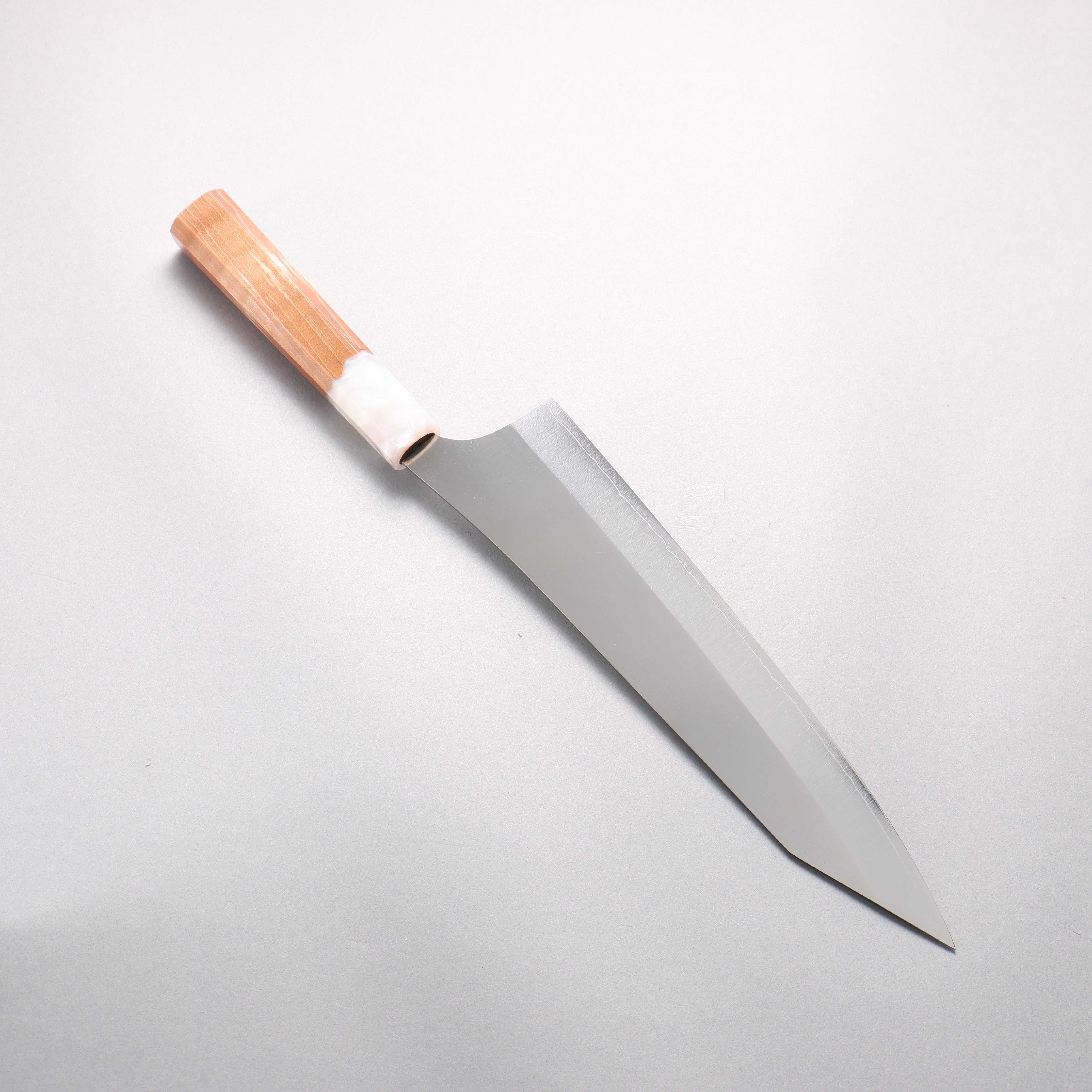 Yu Kurosaki New Gekko VG-XEOS Gyuto 240mm Resin Coated Birch & White Resin Handle - Seisuke Knife