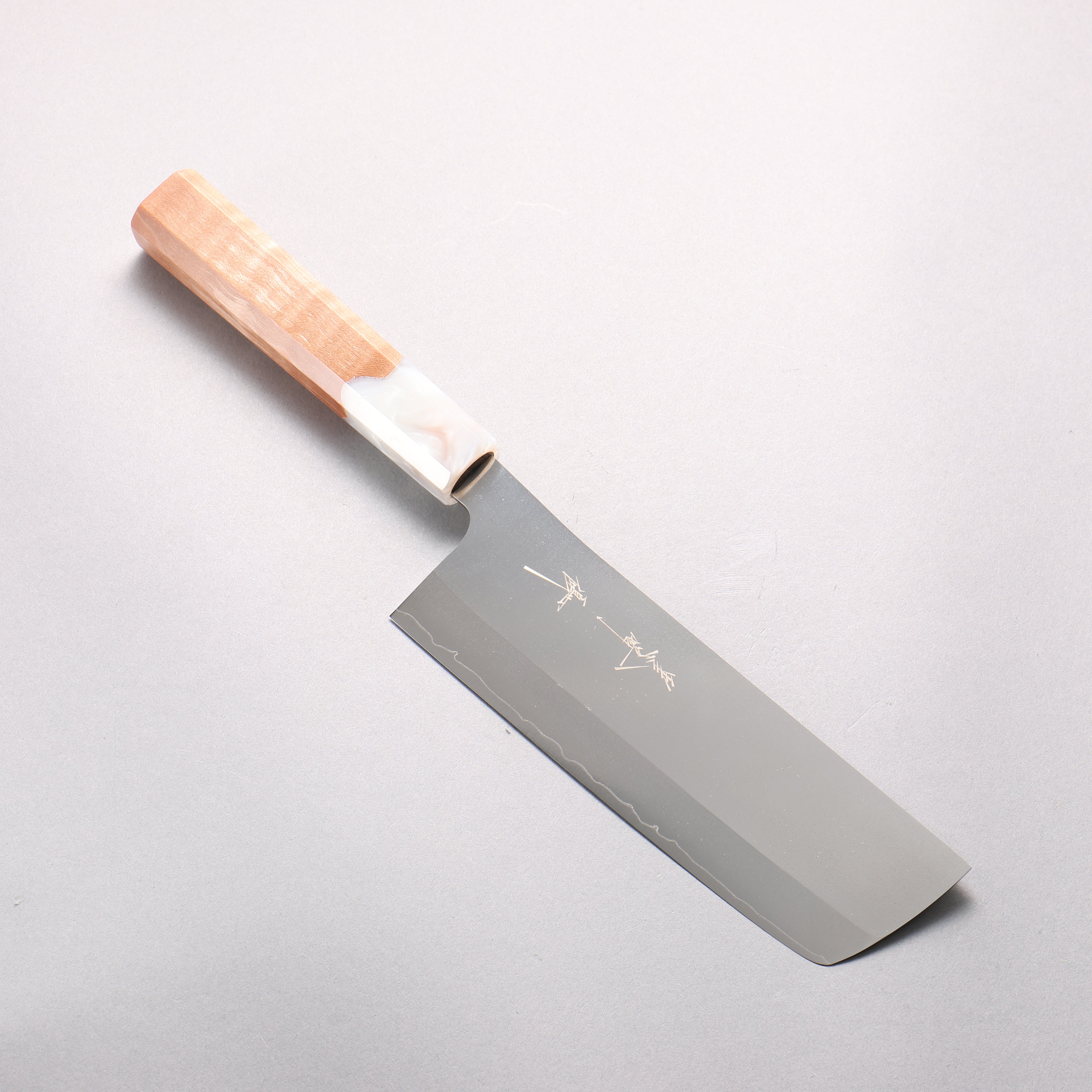 Yu Kurosaki New Gekko VG-XEOS Nakiri 165mm Resin coated Birch (Ferrule: White resin) Handle - Seisuke Knife