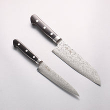  Seisuke VG10 Damascus Japanese Santoku & Petty Black Pakka wood Handle 170mm & 140mm - Seisuke Knife