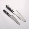 Seisuke VG10 Damascus Japanese Santoku & Petty Black Pakka wood Handle 170mm & 140mm - Seisuke Knife - Slide 2