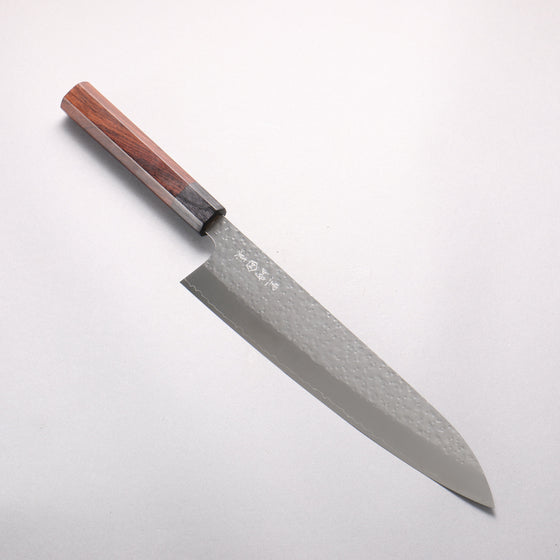 Makoto Kurosaki SG2 Hammered(Maru) Gyuto 240mm Rosewood (Ferrule: Black Pakka Wood) Handle - Seisuke Knife