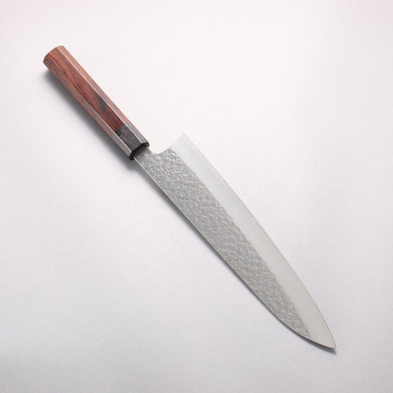 Makoto Kurosaki SG2 Hammered(Maru) Gyuto 240mm Rosewood (Ferrule: Black Pakka Wood) Handle - Seisuke Knife
