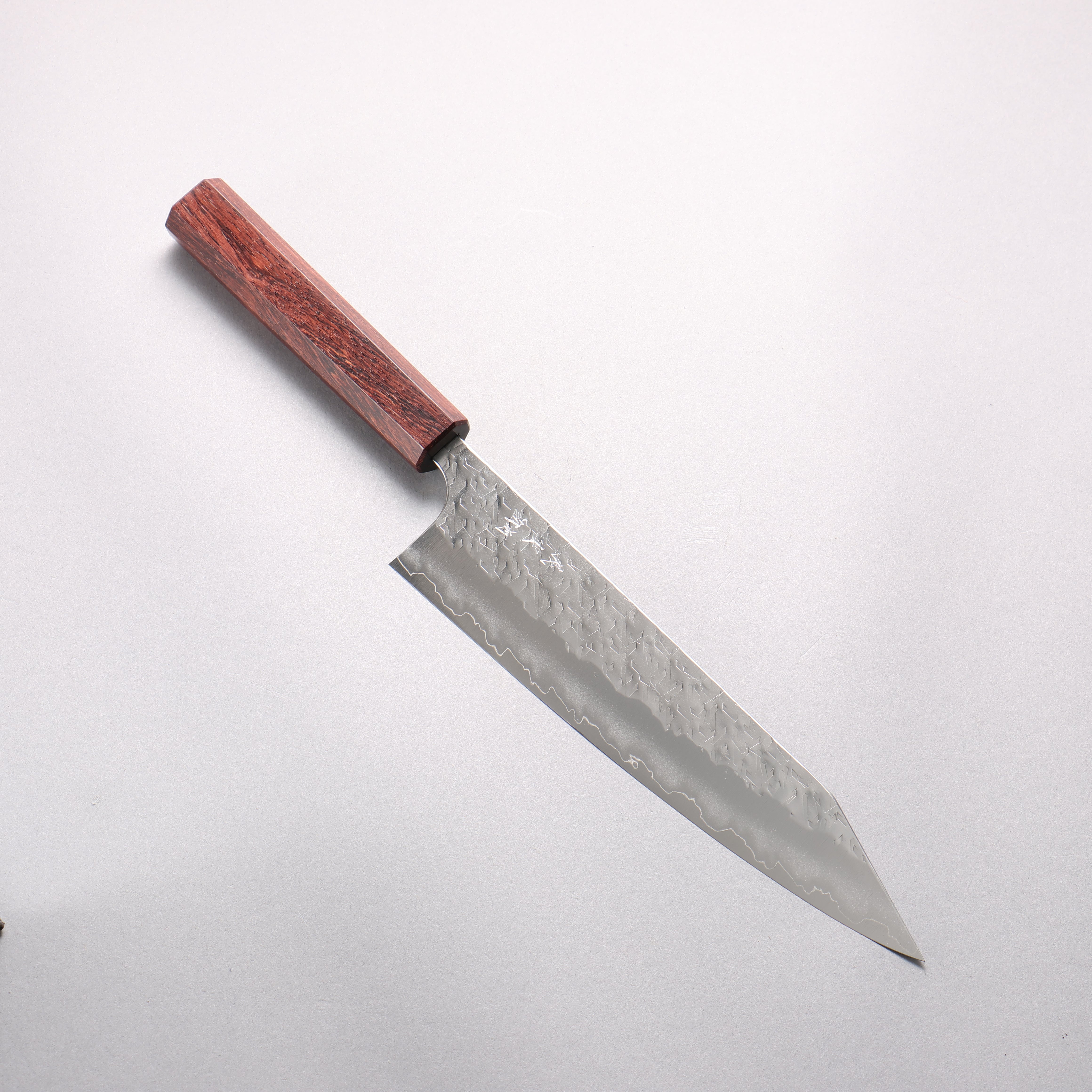 Yoshimi Kato Hyo SG2 Hammered Kiritsuke Gyuto 210mm Rosewood Handle - Seisuke Knife