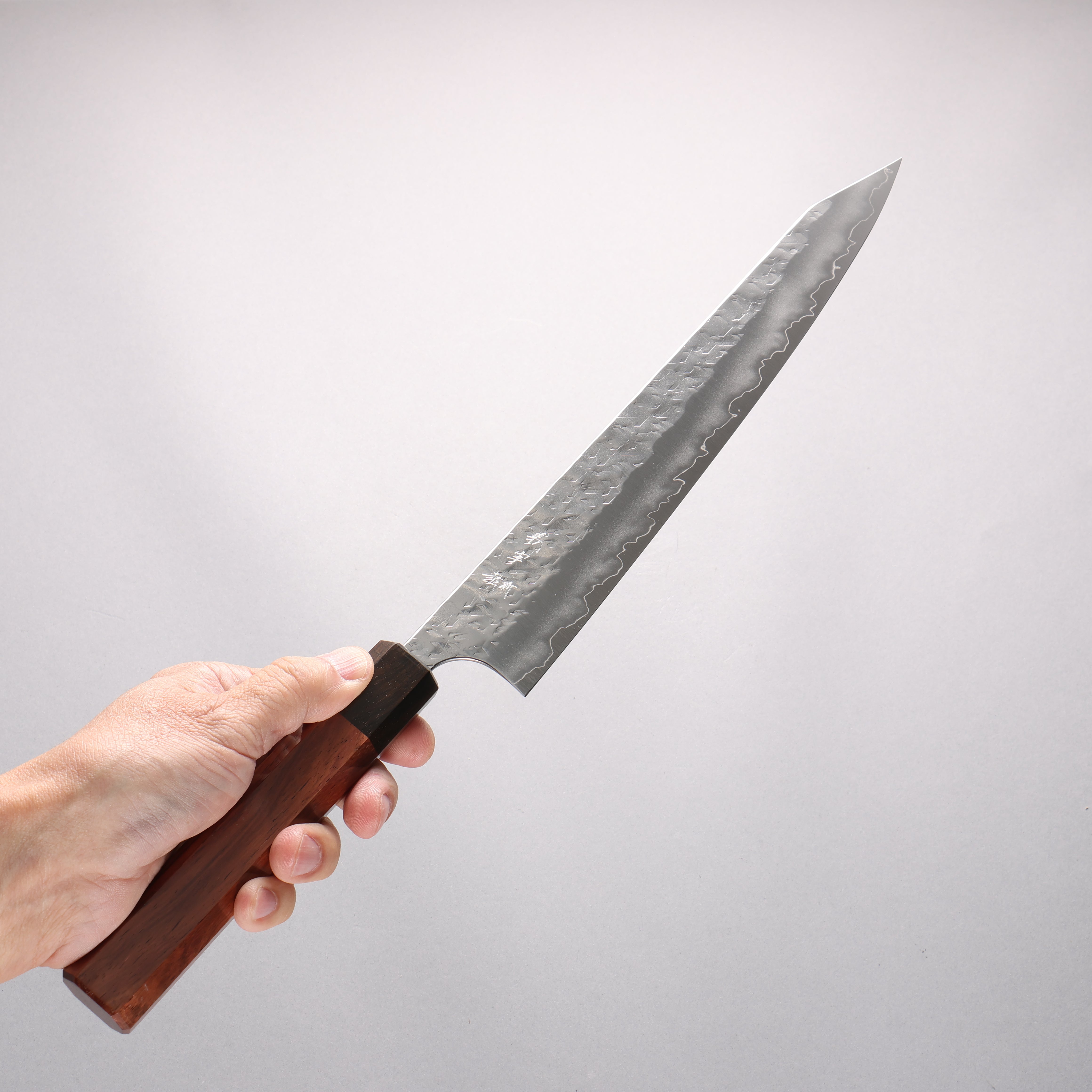 Yoshimi Kato Hyo SG2 Hammered Kiritsuke Sujihiki 270mm Rosewood (Ferrule: Ebony) Handle - Seisuke Knife