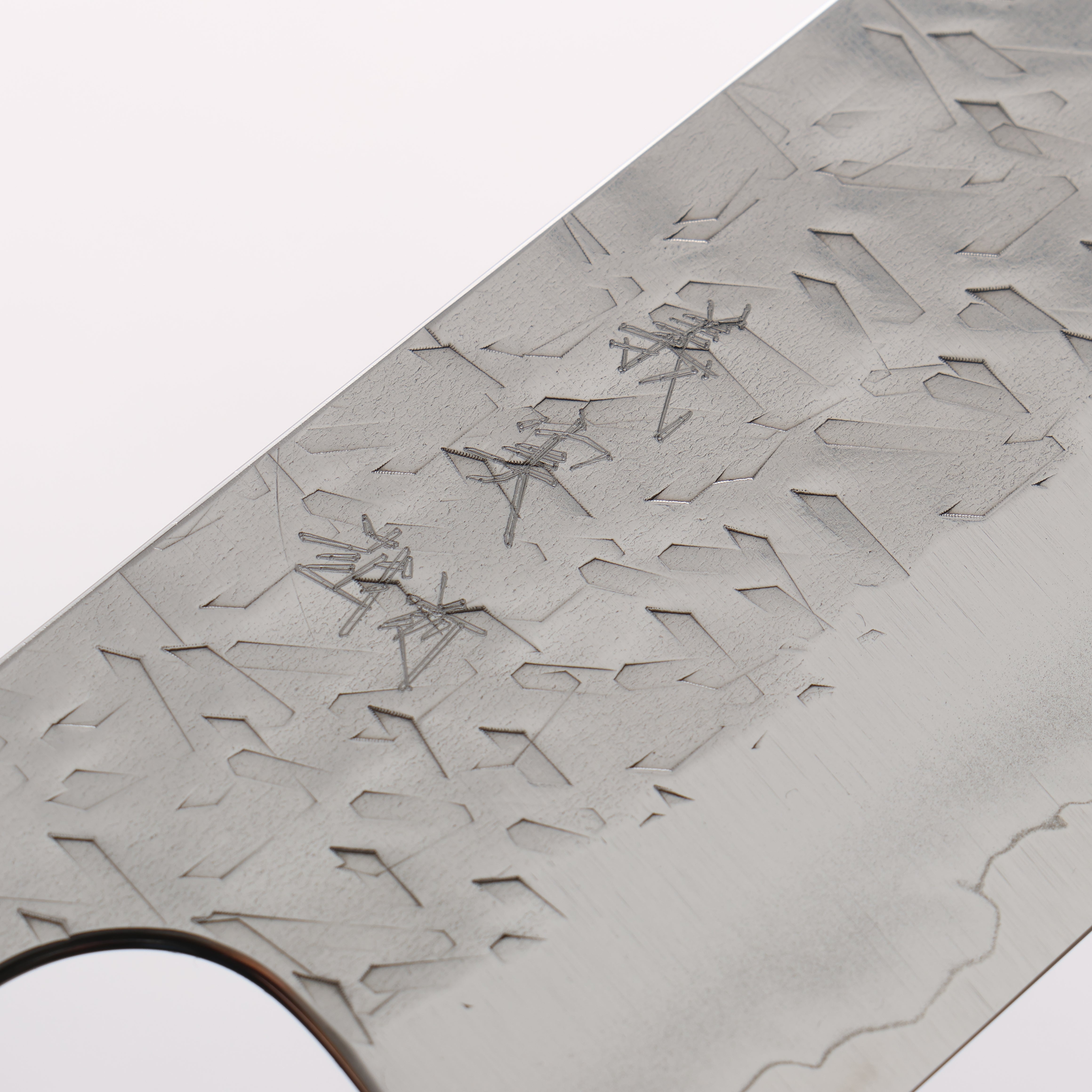Yoshimi Kato Hyo SG2 Hammered Santoku 170mm Western style (yellow) Handle - Seisuke Knife