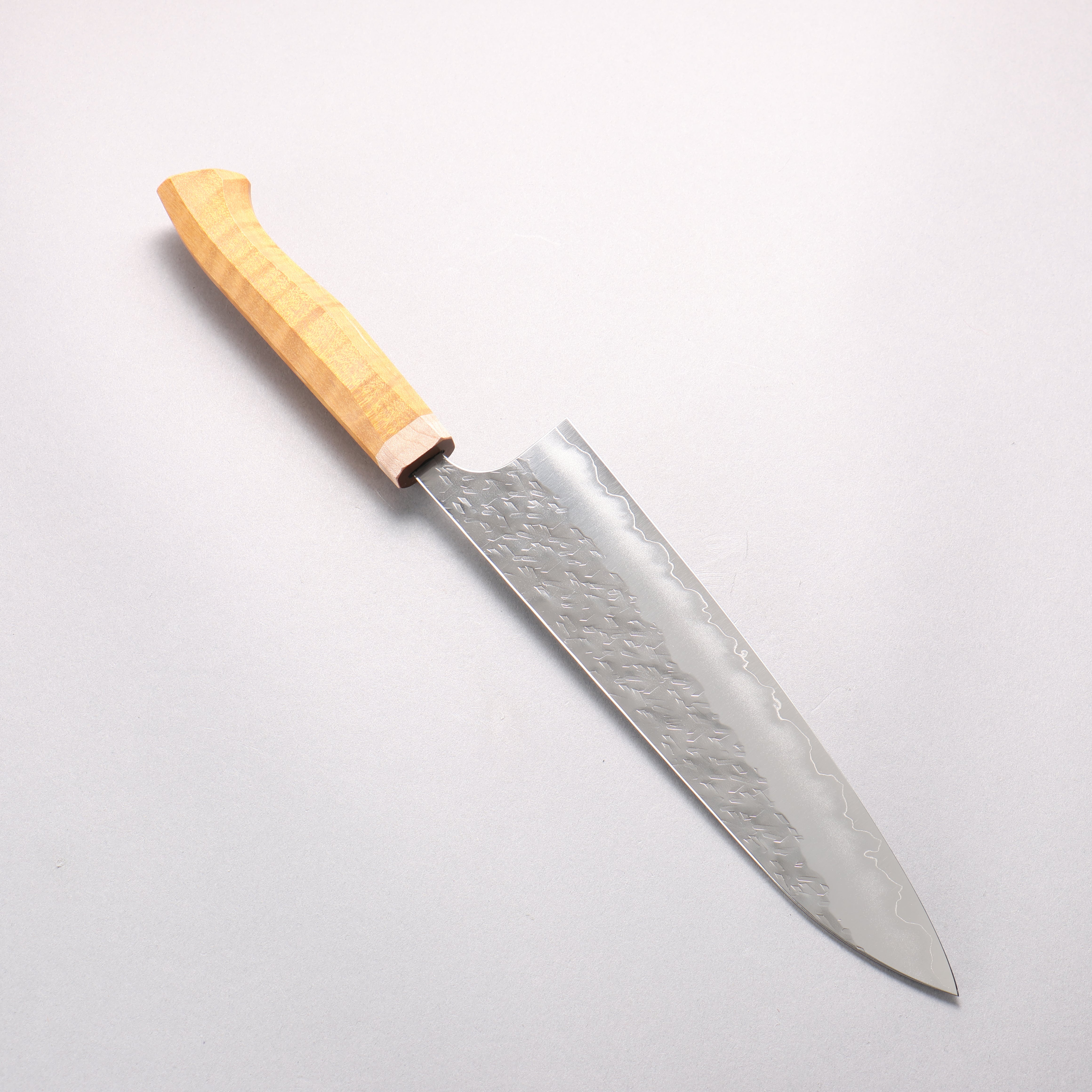 Yoshimi Kato Hyo SG2 Hammered Gyuto 210mm Western style (yellow) Handle - Seisuke Knife
