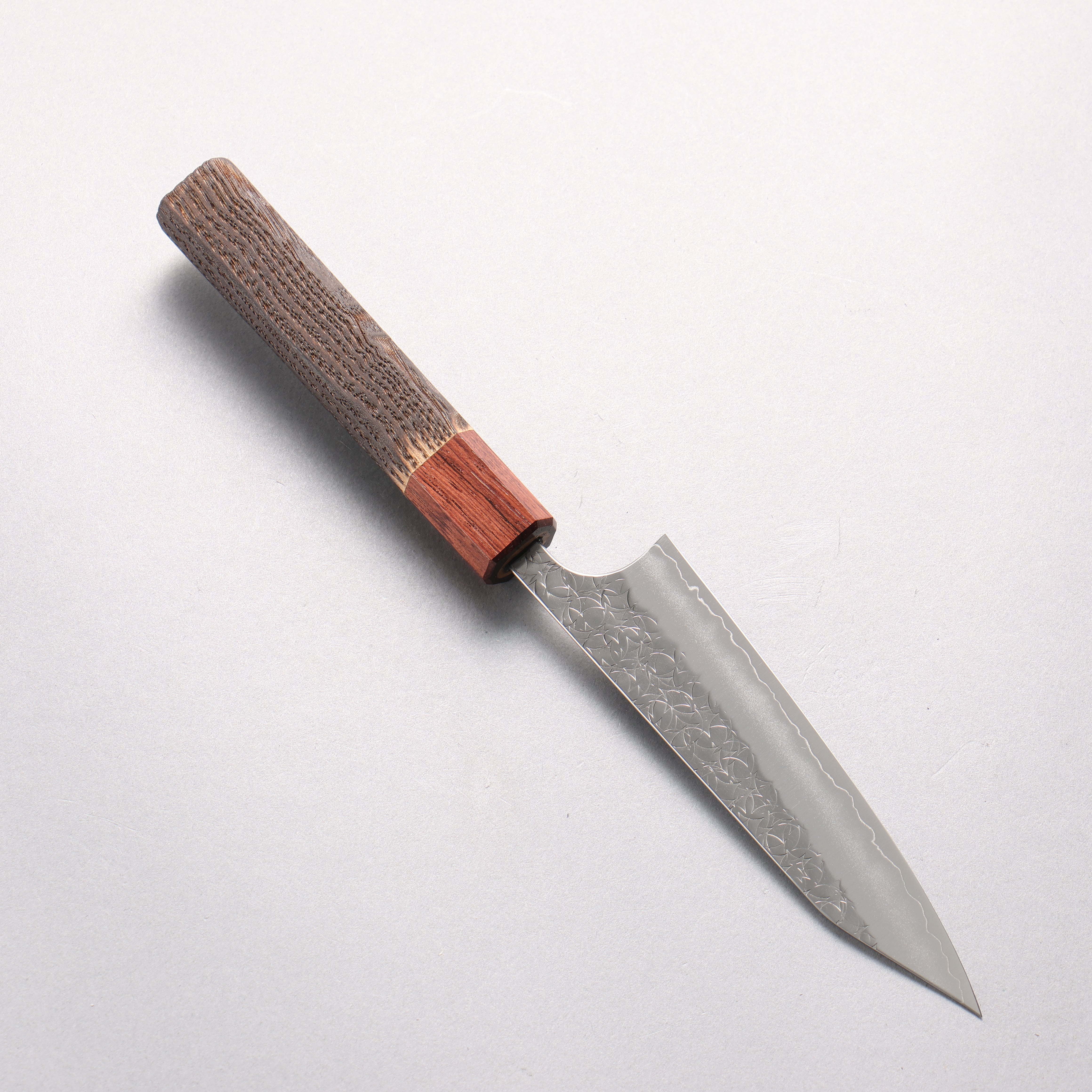 Yoshimi Kato Minamo SG2 Hammered Kiritsuke Petty-Utility 120mm Burnt Chestnut (ferrule: Rosewood) Handle - Seisuke Knife