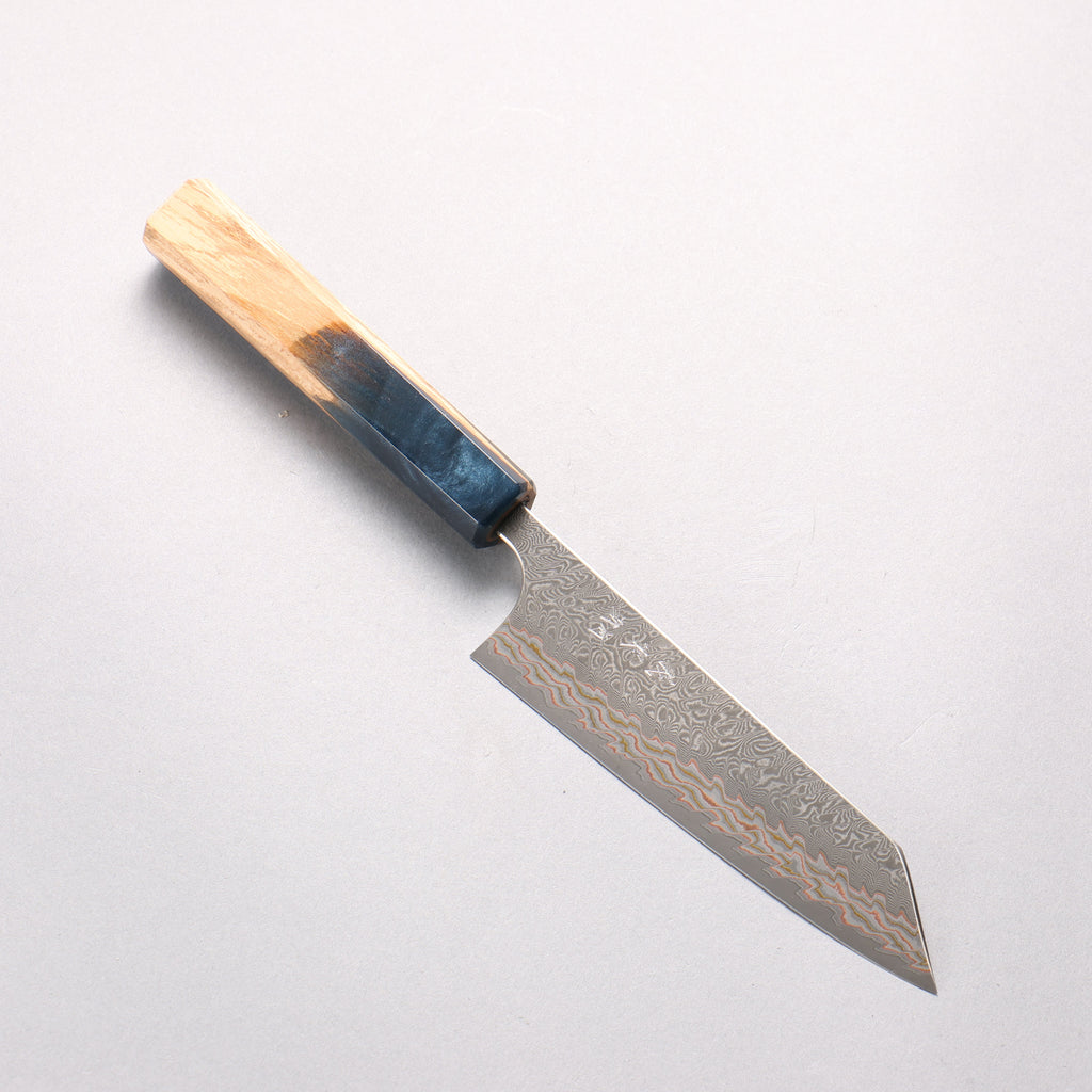 Yoshimi Kato VG10w Colored Damascus Small Bunka 130mm Olive Tree and B