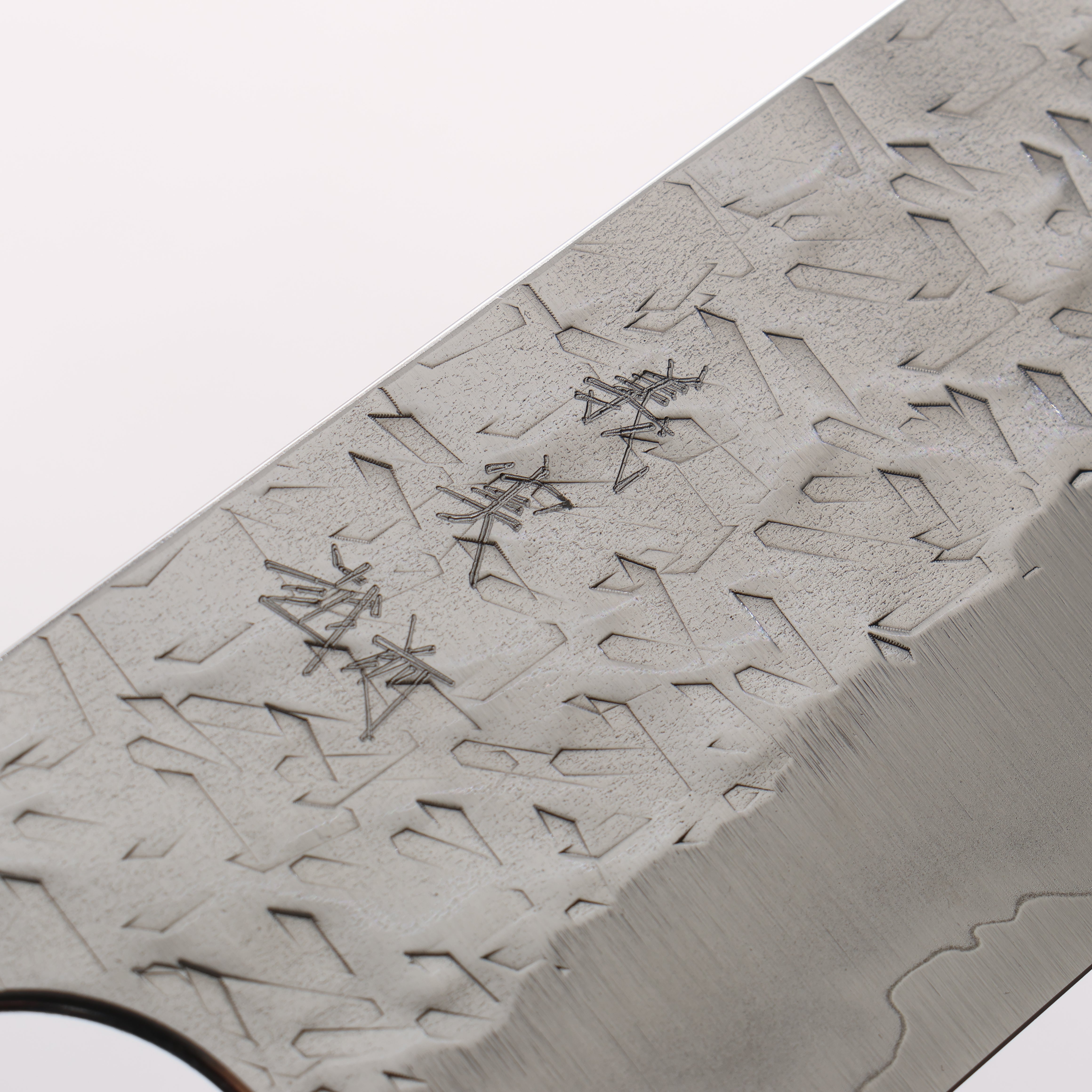 Yoshimi Kato Hyo SG2 Hammered Gyuto 210mm Blue Stabilized Wood (With Red Ring) Handle - Seisuke Knife