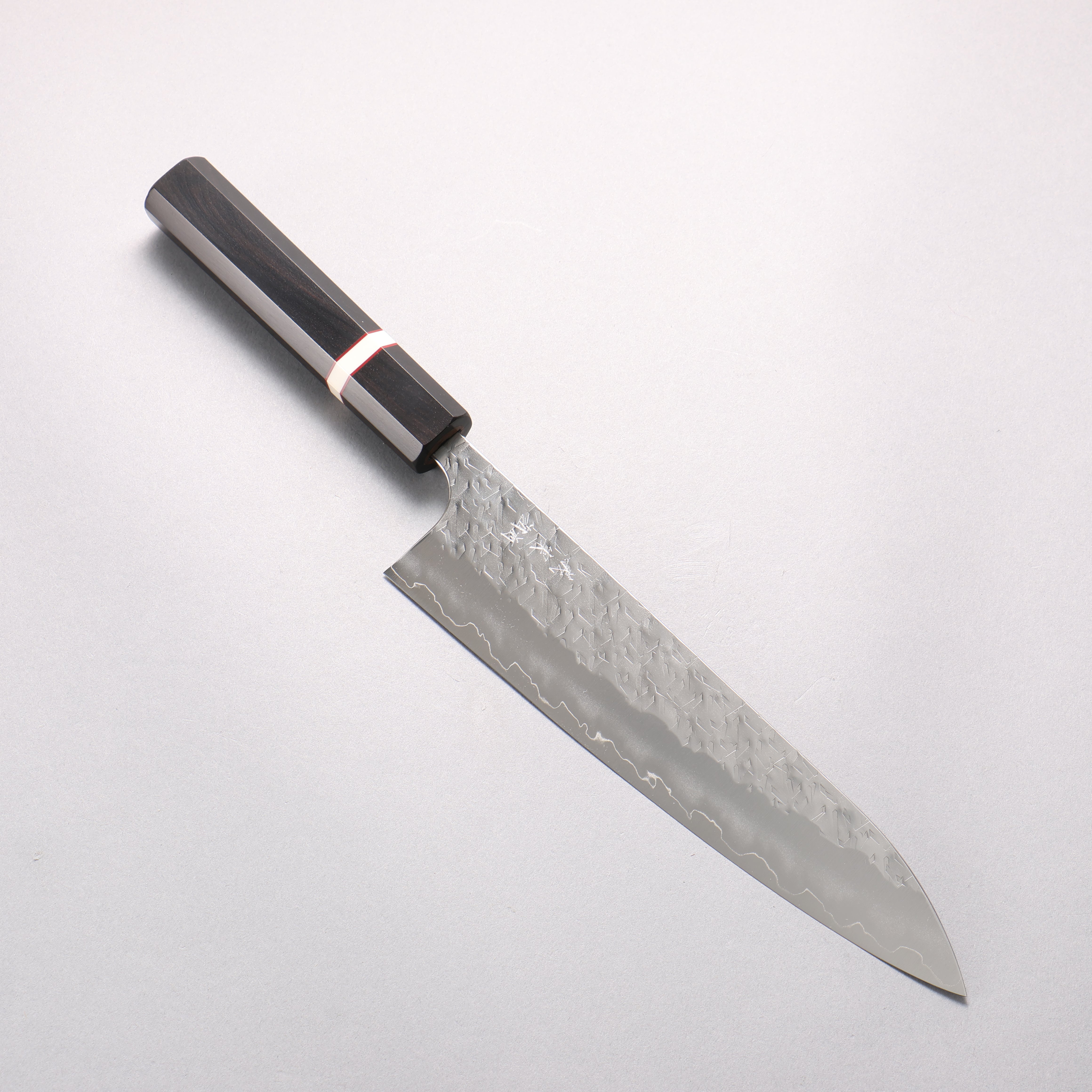 Yoshimi Kato Hyo SG2 Hammered Gyuto 210mm Ebony Wood(With White Ring) Handle - Seisuke Knife