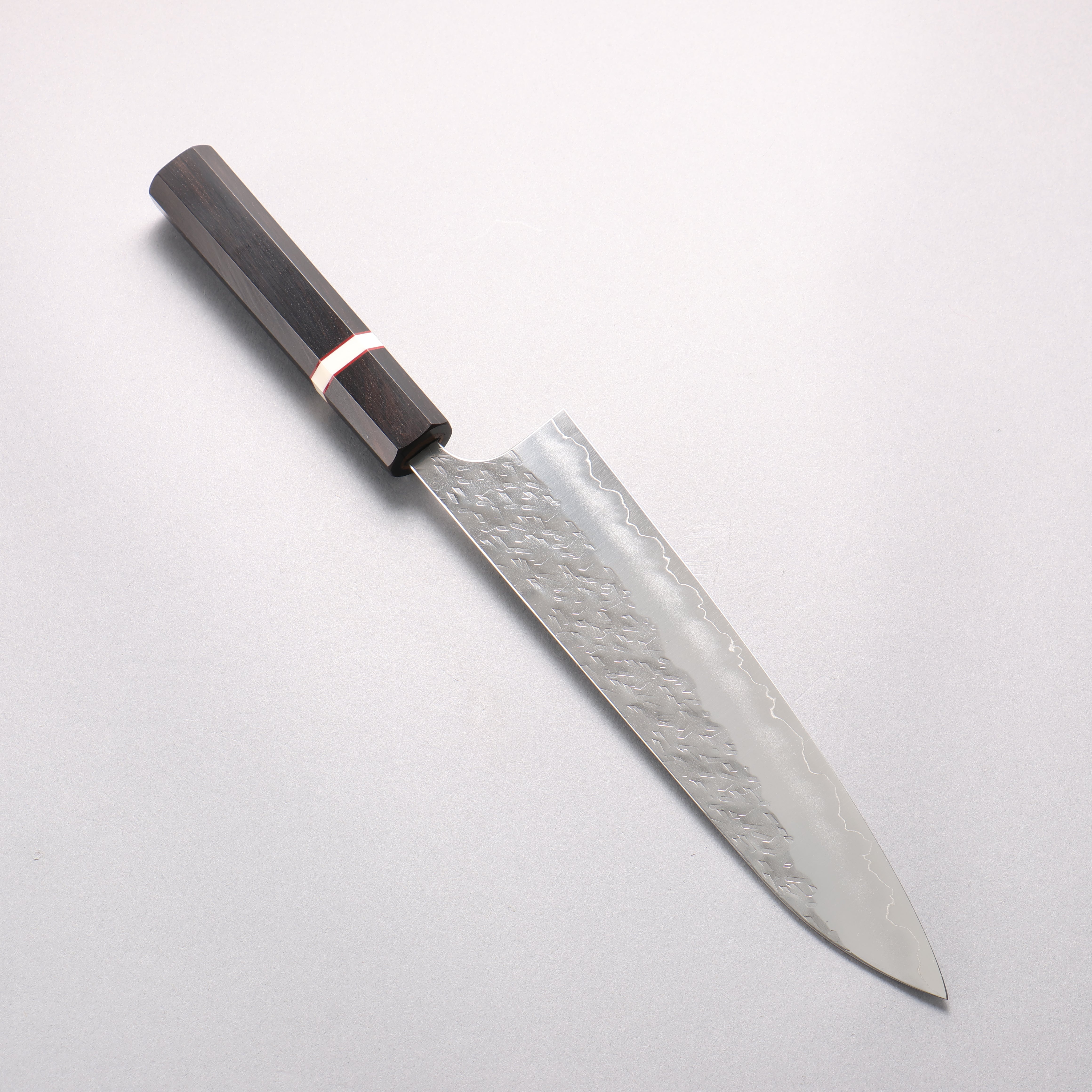 Yoshimi Kato Hyo SG2 Hammered Gyuto 210mm Ebony Wood(With White Ring) Handle - Seisuke Knife