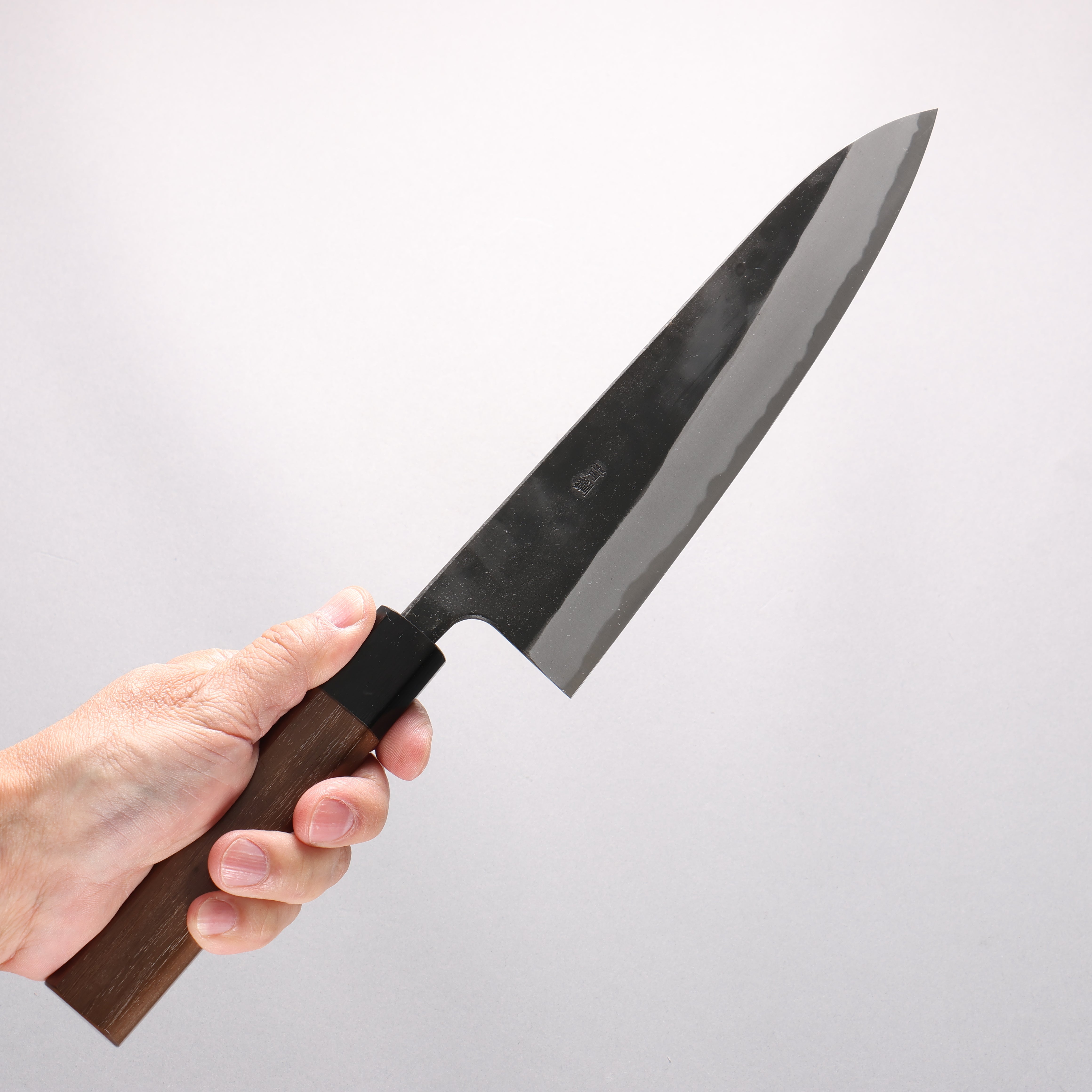 Nao Yamamoto Yasuki Blue Steel Kurouchi Gyuto 210mm Walnut Handle - Seisuke Knife