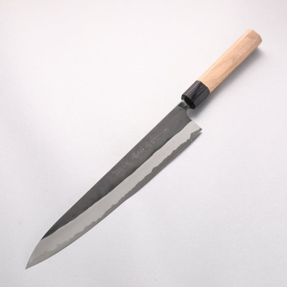 Nao Yamamoto Yasuki Blue Steel Kurouchi Sujihiki 270mm Walnut Handle - Seisuke Knife