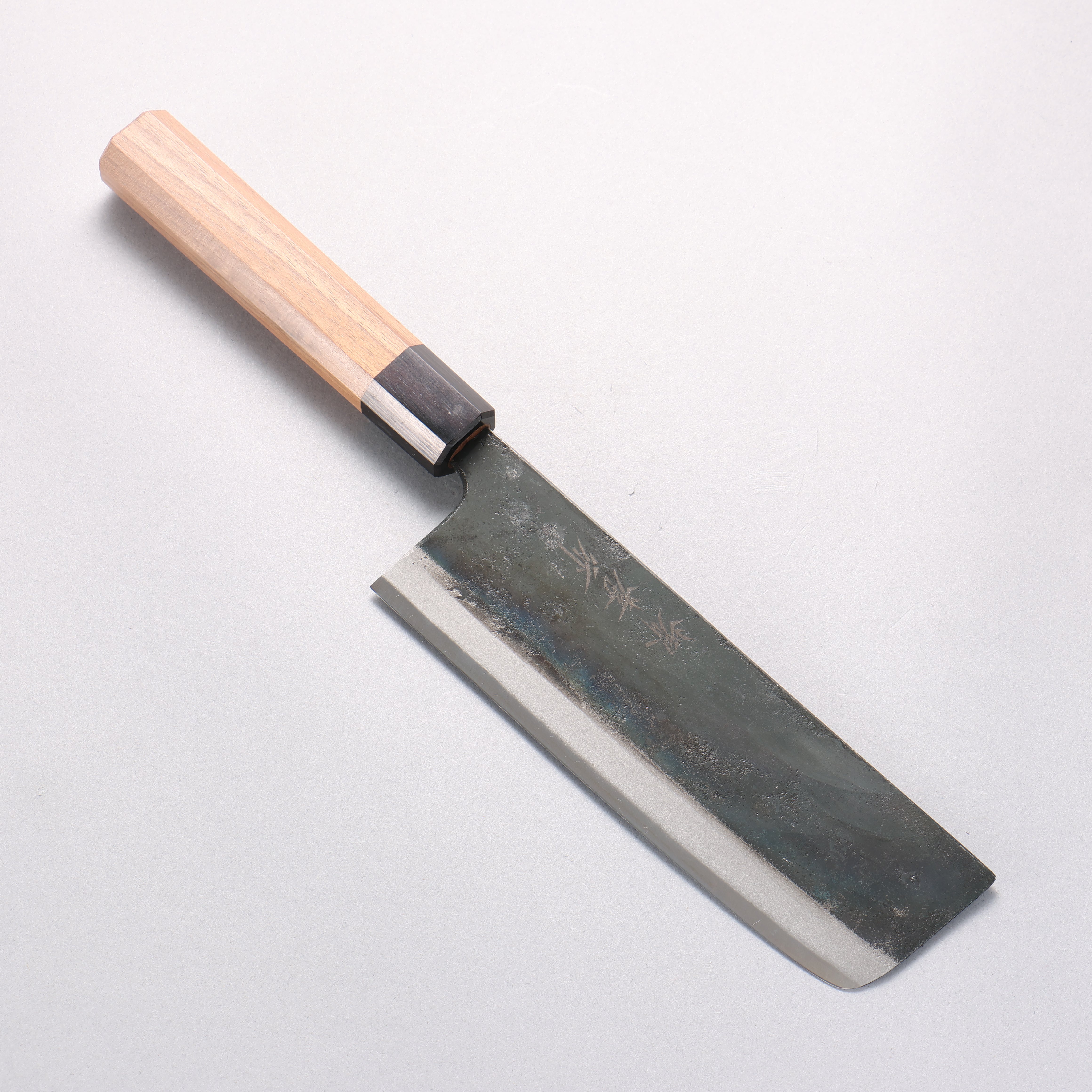 Sakai Takayuki Blue Steel No.2 Kurouchi Nakiri 170mm with Walnut Handle - Seisuke Knife