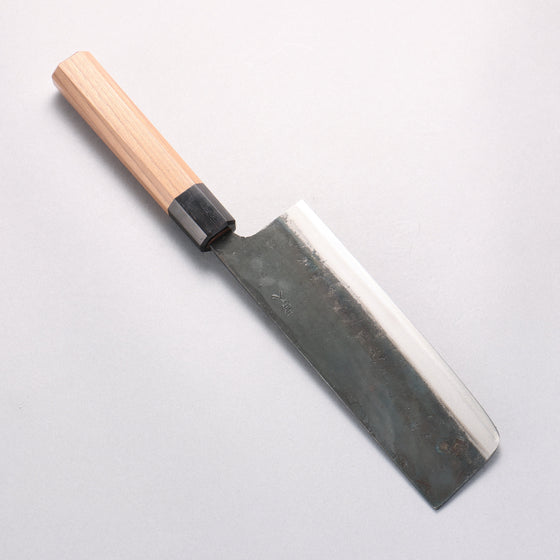 Sakai Takayuki Blue Steel No.2 Kurouchi Nakiri 170mm with Walnut Handle - Seisuke Knife