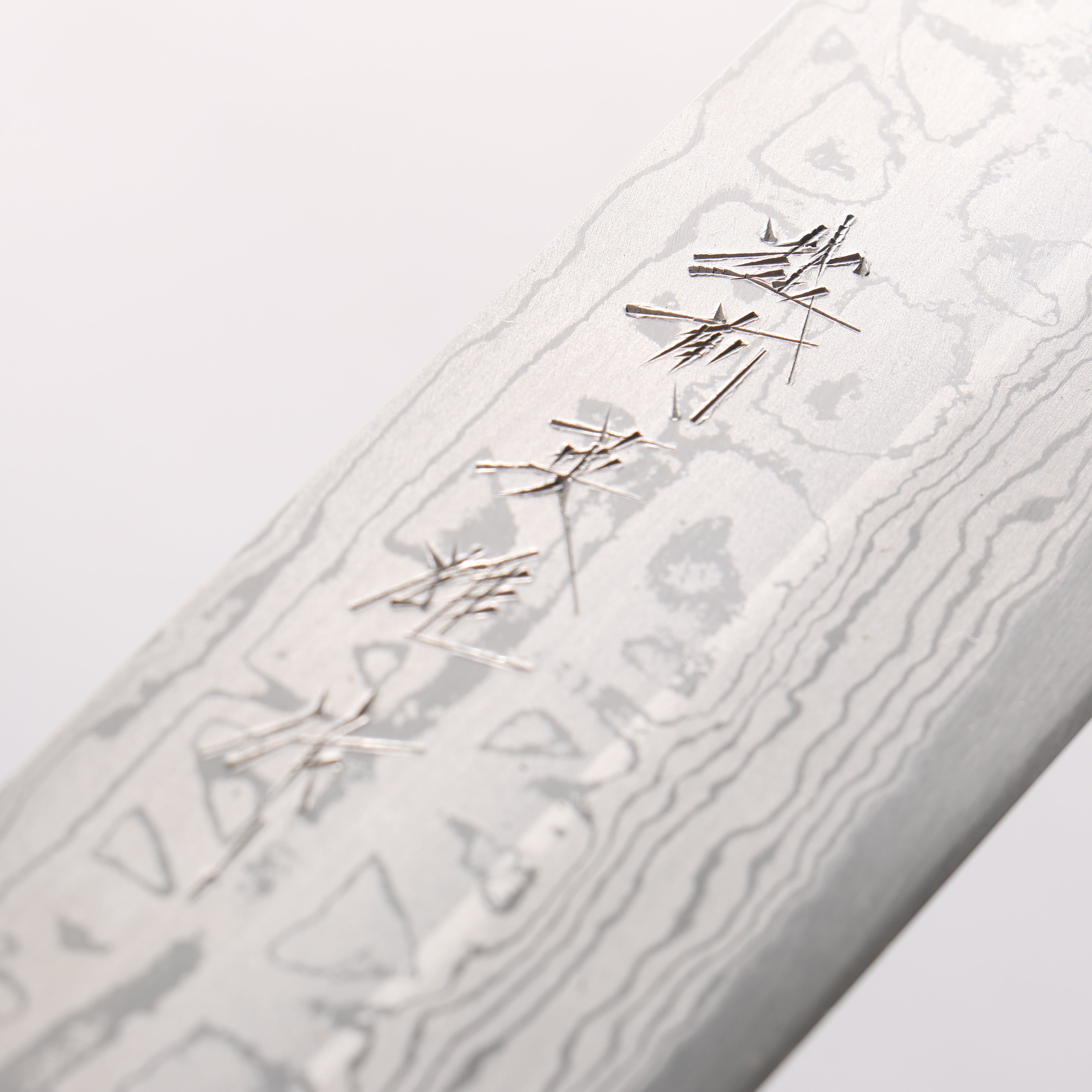 Hideo Kitaoka White Steel No.2 Damascus Kakugata Usuba 165mm Shitan Handle - Seisuke Knife