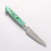 Sakai Takayuki VG10 17 Layer Damascus Petty-Utility 80mm Green Pakkawood Handle - Seisuke Knife - Slide 1