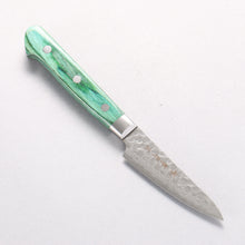  Sakai Takayuki VG10 17 Layer Damascus Petty-Utility 80mm Green Pakkawood Handle - Seisuke Knife