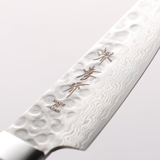 Sakai Takayuki VG10 17 Layer Damascus Petty-Utility 80mm Green Pakkawood Handle - Seisuke Knife