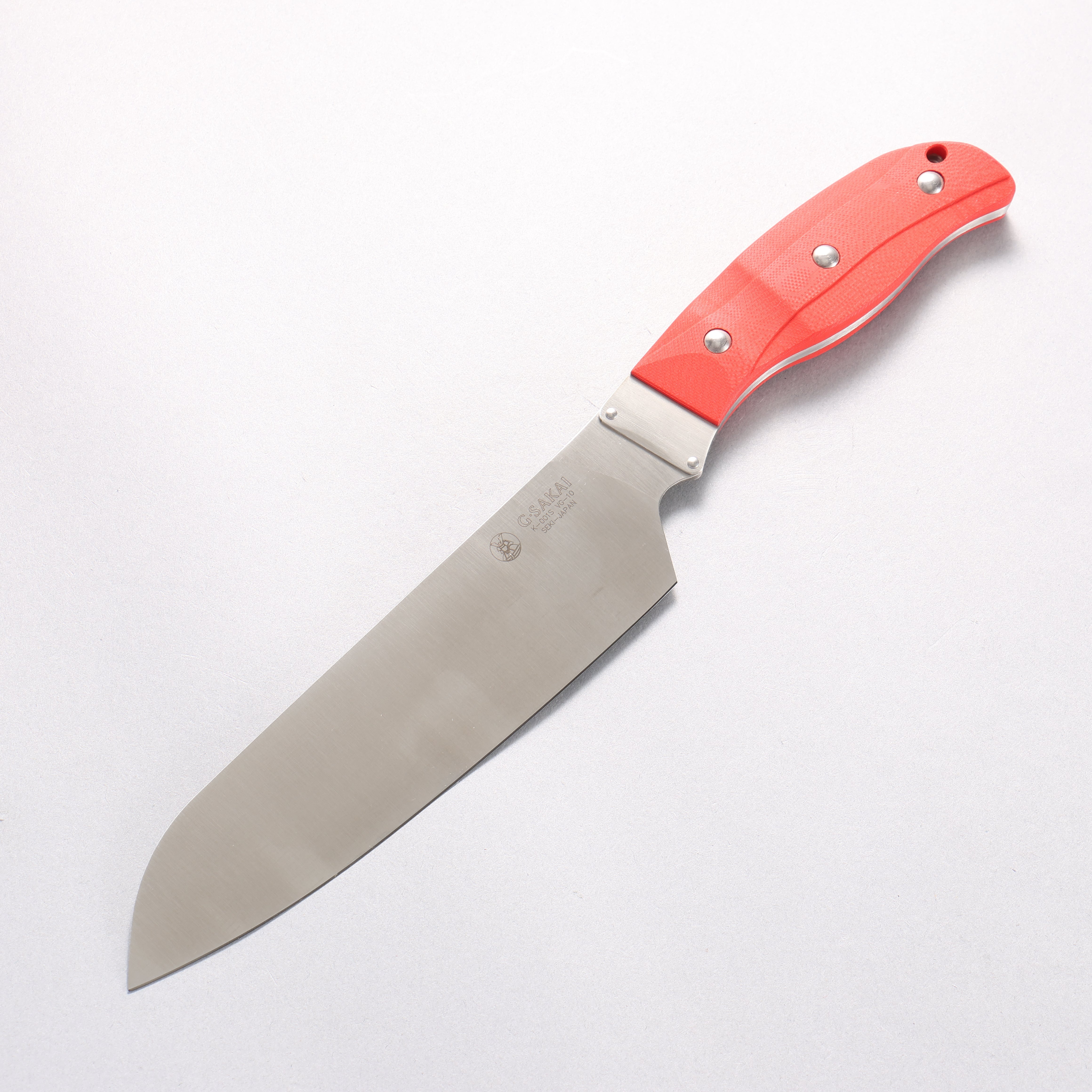 G.Sakai VG10 Santoku 165mm G-10 (Red) Handle - Seisuke Knife