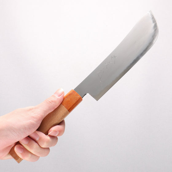 Jikko Kujira White Steel Santoku 180mm Cherry Wood Handle - Seisuke Knife