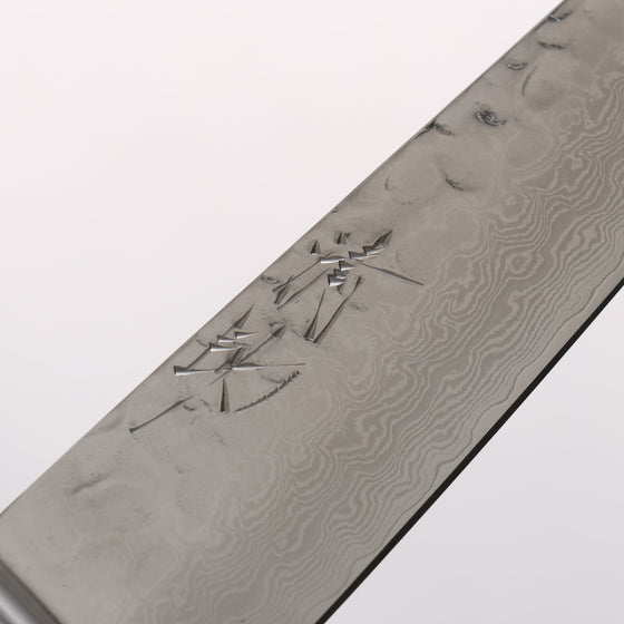 Seisuke VG10 Hammered Damascus Migaki Finished Petty-Utility 135mm Navy blue Pakka wood Handle with Sheath - Seisuke Knife