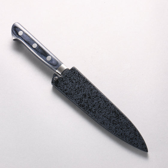 Seisuke VG10 Hammered Damascus Migaki Finished Petty-Utility 135mm Navy blue Pakka wood Handle with Sheath - Seisuke Knife