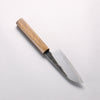 Hado Sumi White Steel No.2 Black Finished Small Santoku 110mm Oak Handle - Seisuke Knife - Slide 2