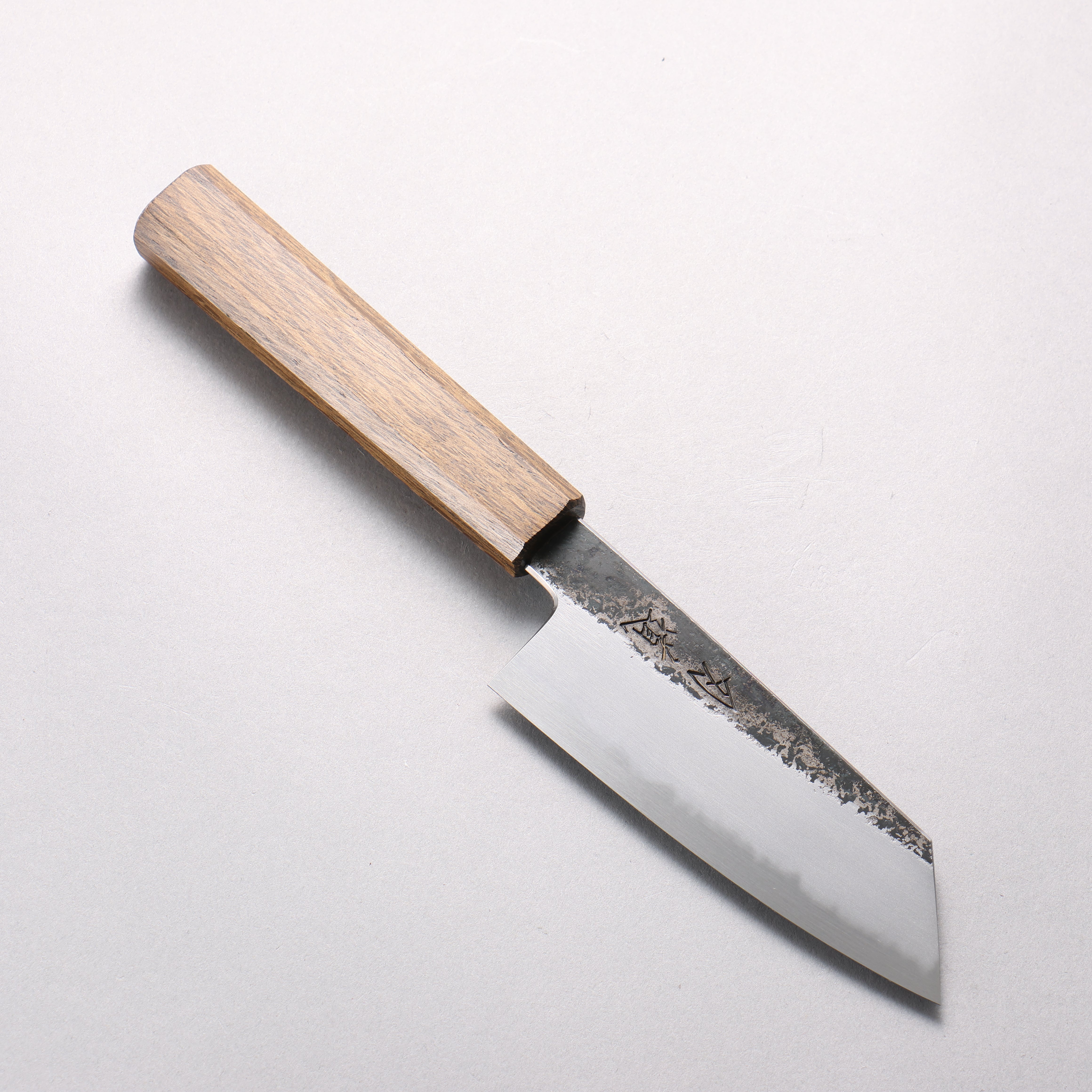 kahoanko Hado Sumi White Steel No.2 Kurouchi Small Bunka 135mm Oak Handle
