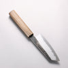 Hado Sumi White Steel No.2 Black Finished Small Bunka 135mm Oak Handle - Seisuke Knife - Slide 2
