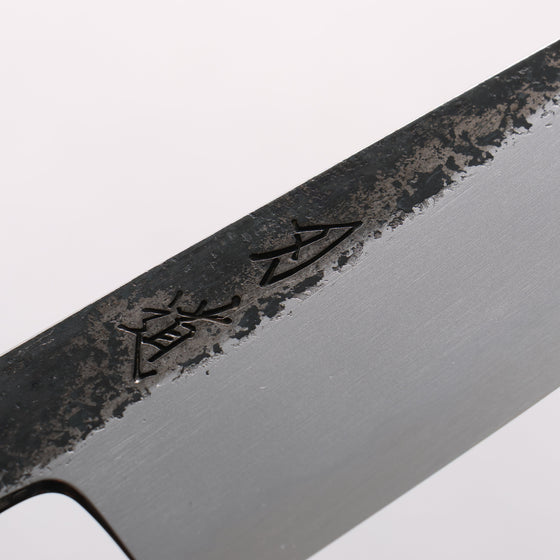 Hado Sumi White Steel No.2 Black Finished Small Bunka 135mm Oak Handle - Seisuke Knife