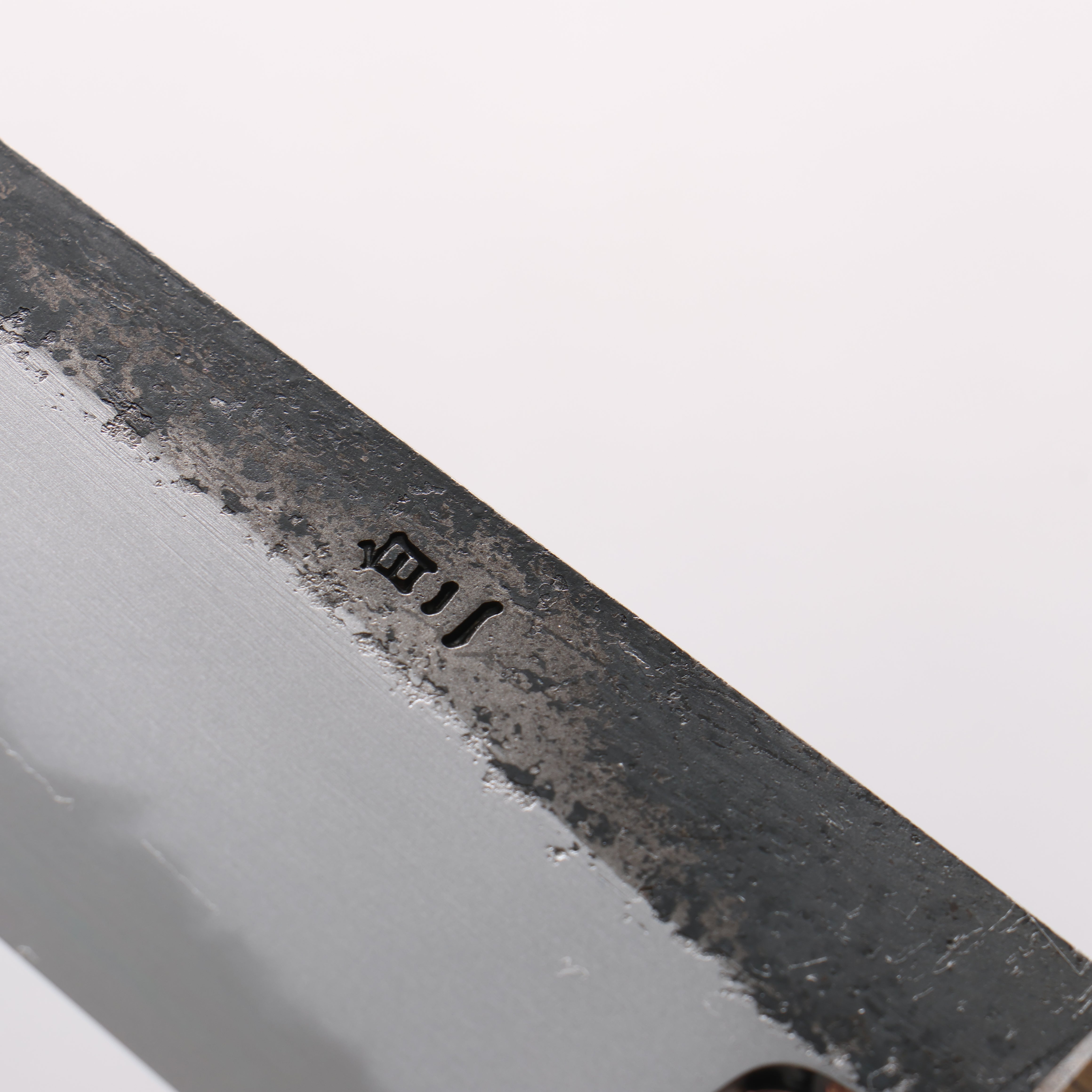 Hado Sumi White Steel No.2 Kurouchi Small Bunka 135mm Oak Handle - Seisuke Knife