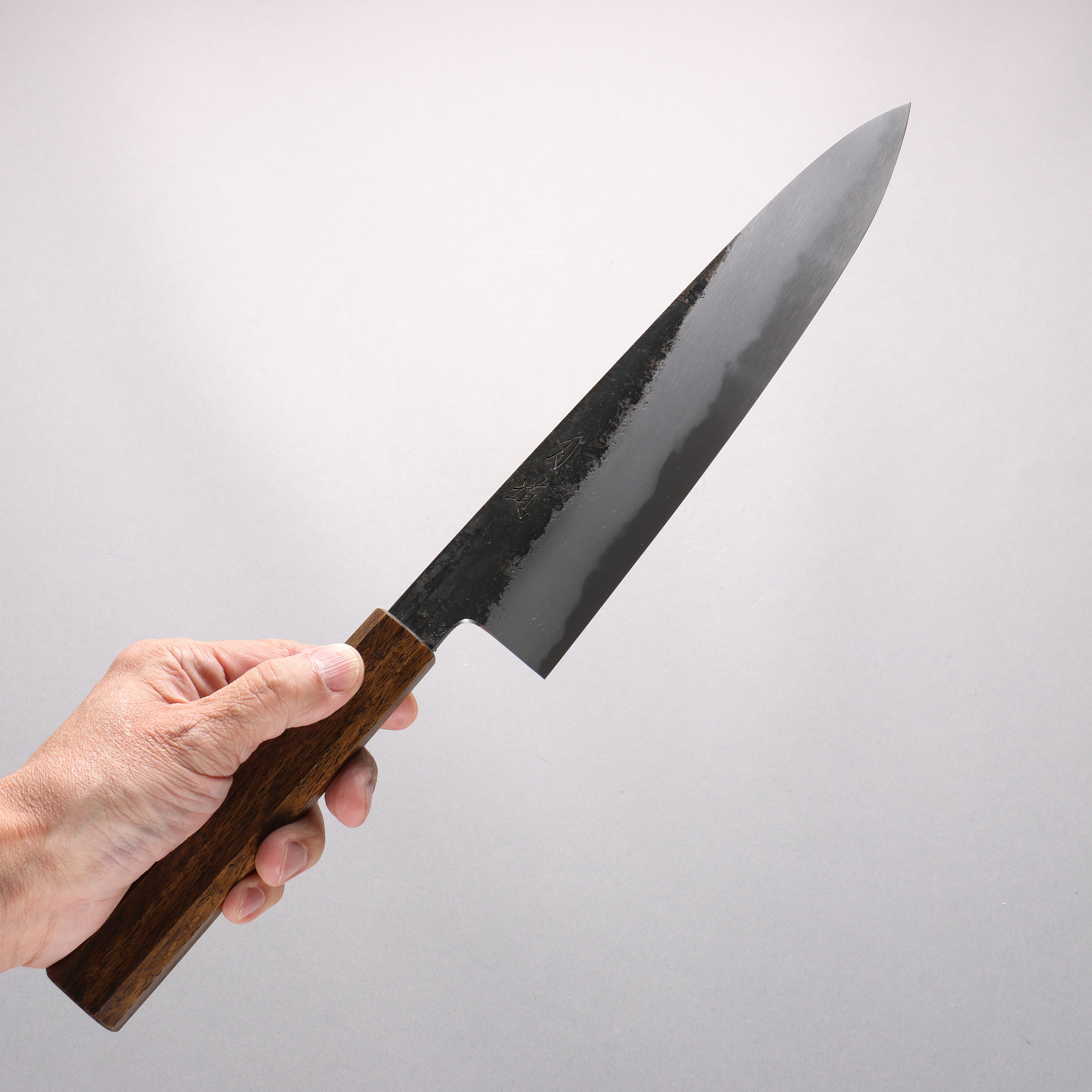 Hado Sumi White Steel No.2 Kurouchi Gyuto 240mm Oak Handle - Seisuke Knife