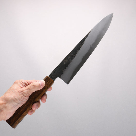 Hado Sumi White Steel No.2 Black Finished Gyuto 240mm Oak Handle - Seisuke Knife