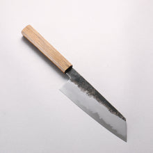  Hado Sumi White Steel No.2 Black Finished Bunka 180mm Oak Handle - Seisuke Knife
