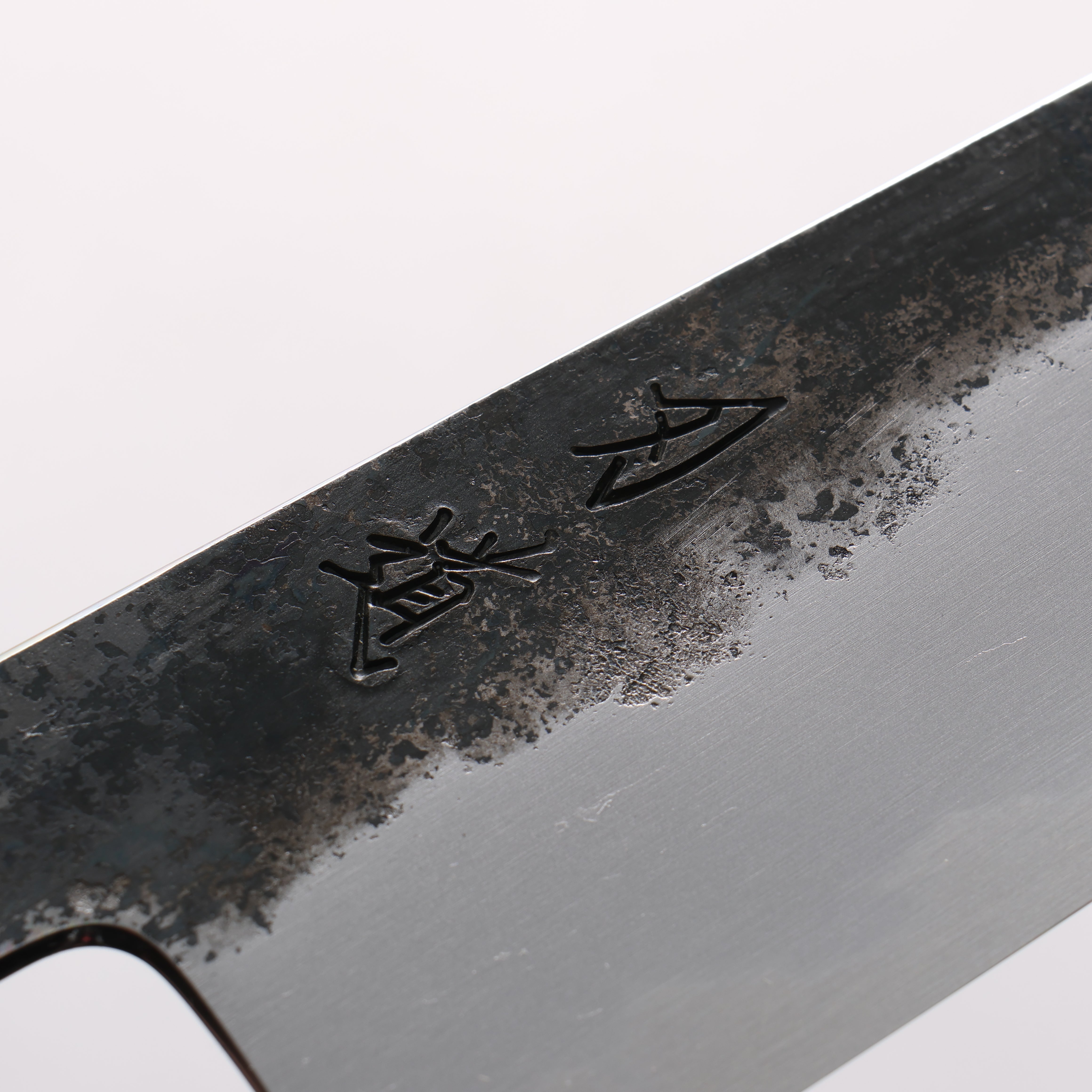 Hado Sumi White Steel No.2 Kurouchi Bunka 180mm Oak Handle - Seisuke Knife