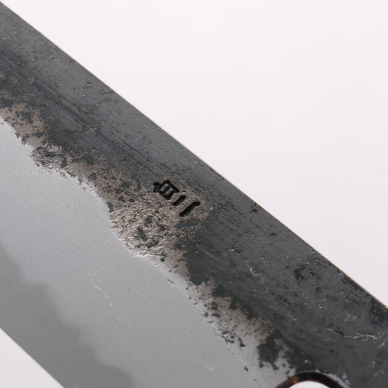 Hado Sumi White Steel No.2 Black Finished Bunka 180mm Oak Handle - Seisuke Knife