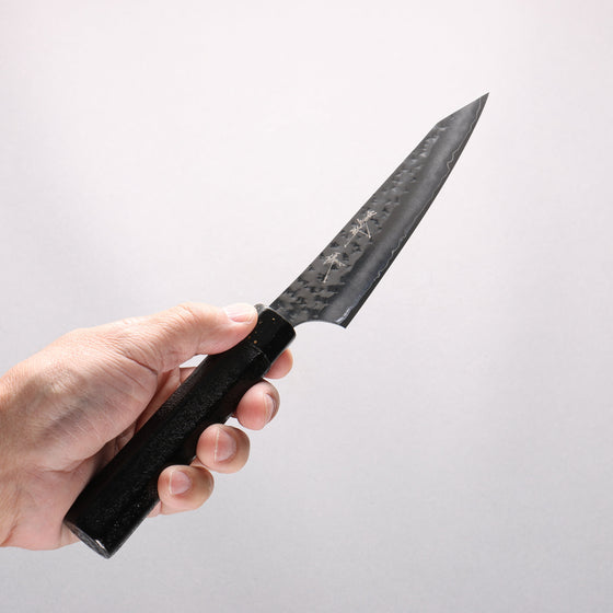 Yu Kurosaki Senko Ei SG2 Hammered Petty-Utility 130mm Black Lacquered Handle - Seisuke Knife