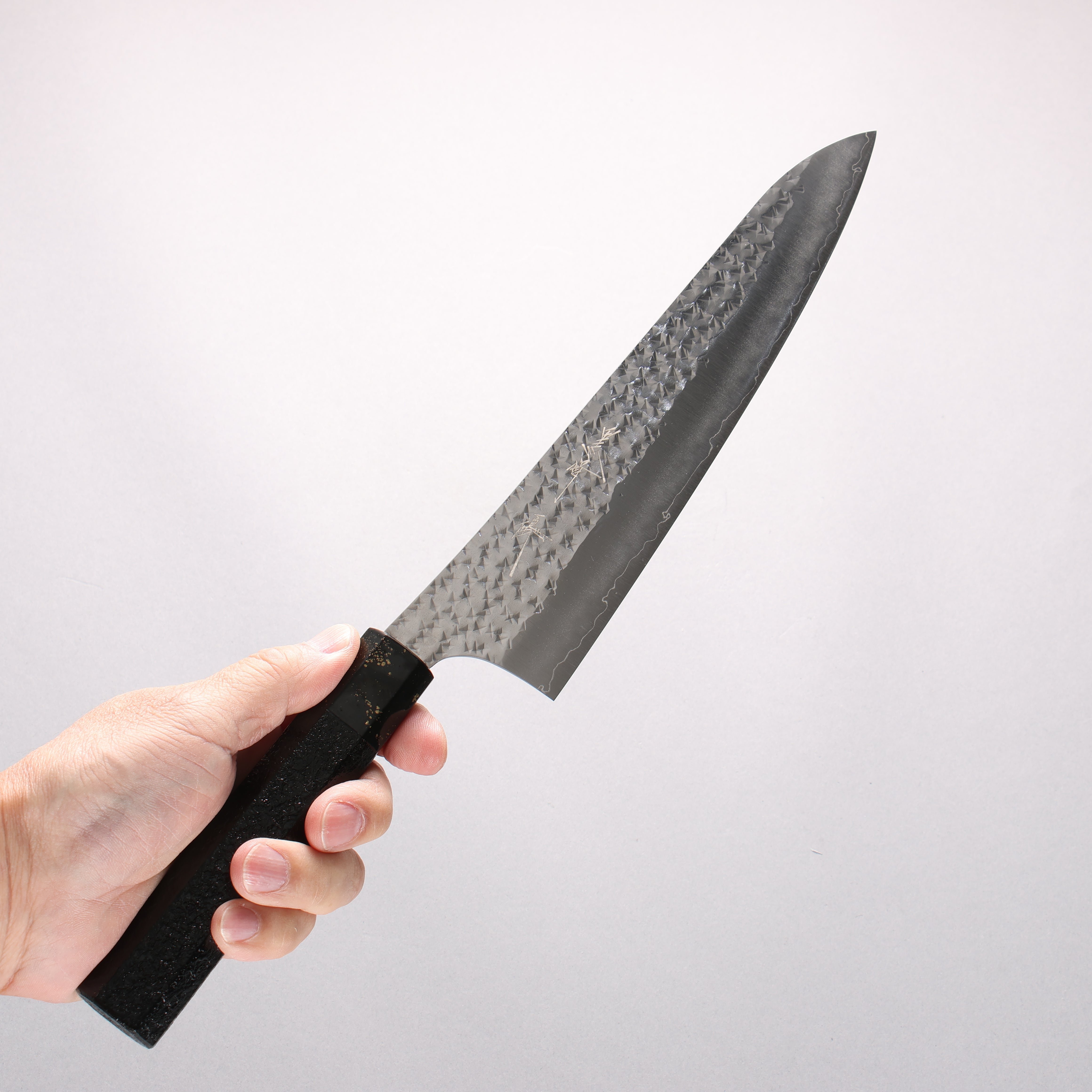 Yu Kurosaki Senko Ryu SG2 Hammered Gyuto 210mm Black Lacquered Handle - Seisuke Knife