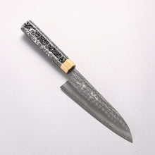  Yu Kurosaki Senko Ryu SG2 Hammered Small Santoku 150mm Black Lacquered (ferrule: Gold color) Handle - Seisuke Knife