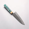 Yu Kurosaki Senko Ryu SG2 Hammered Small Santoku 150mm Green Lacquered (ferrule: Gold color) Handle - Seisuke Knife - Slide 2